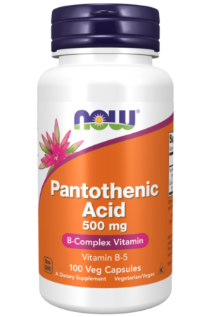 Now Pantothenic Acid (Vit B5) 500mg Caps 100's
